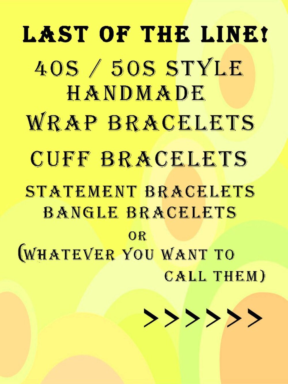 Retro Style, Handmade, Vintage, ALL One of a Kind Y2K Leftover Stock